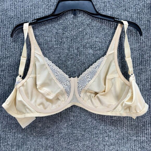 Playtex Secrets Bra 42C Lifts & Supports Underwire Unlined Full Coverage Beige - Picture 4 of 8